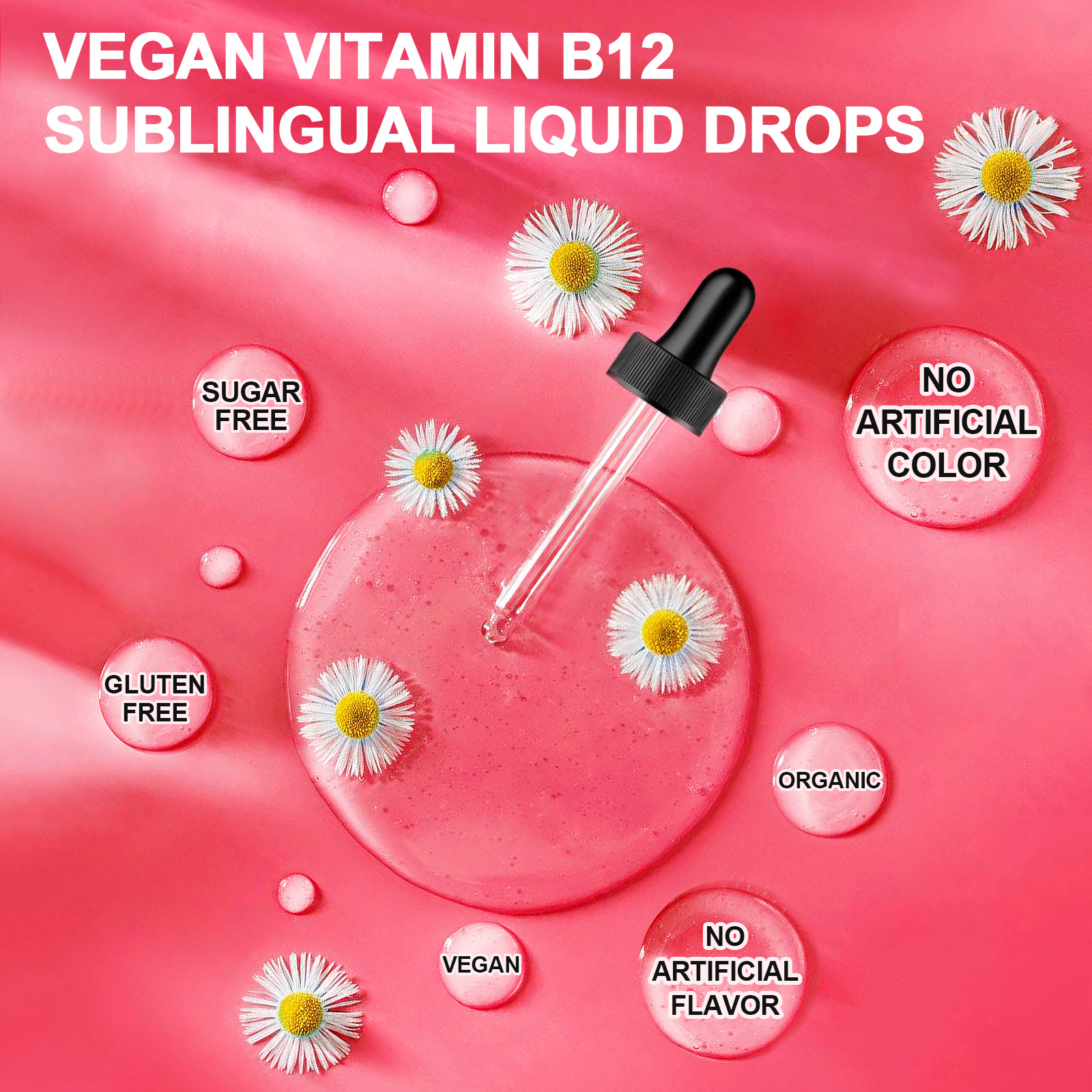 Vitamin B12 (Methylcobalamin) Plus Vitamn B9 D3 Drop Energy, Mood Immune Support - Picture 11 of 14