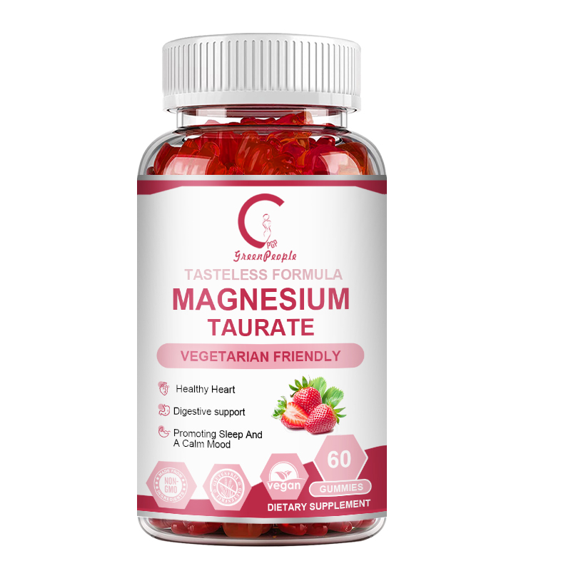 Magnesium Taurate 1800mg,60/120/240 Gummies,for Calm, Stress, Sleep, Heart