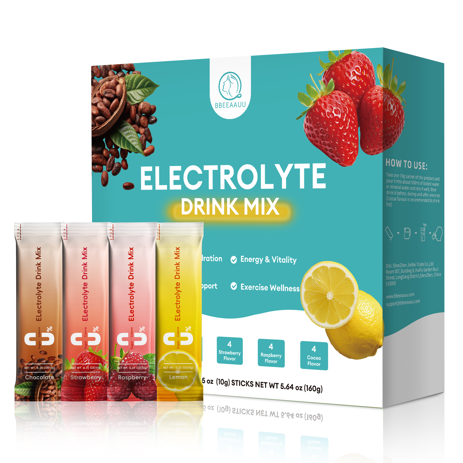 Electrolytes Powder Packets, Hydration Packets, Electrolytes Powder No Sugar
