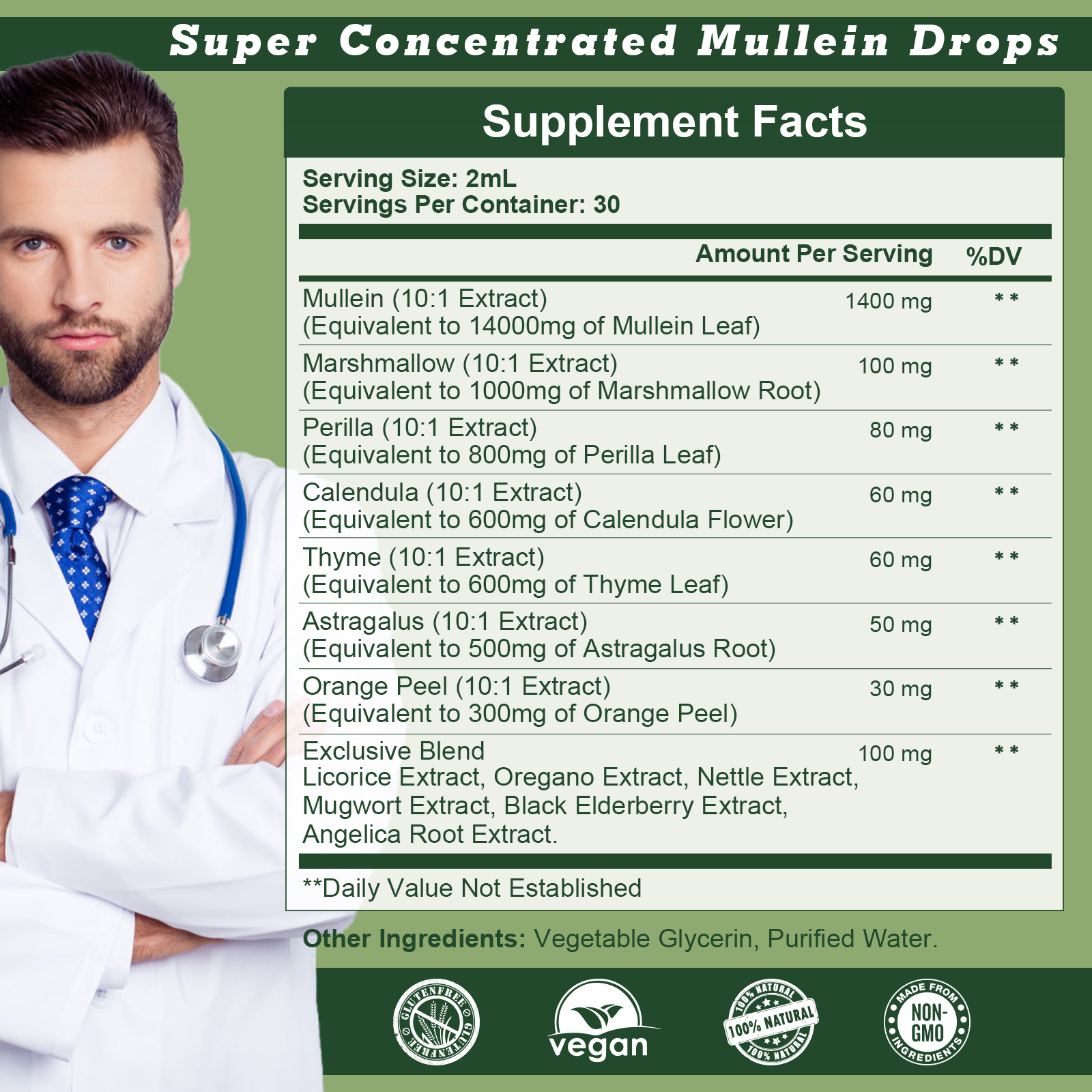 Mullein Extract for Lung Health Soursop Extract Cell Support & Regeneration - Picture 10 of 15