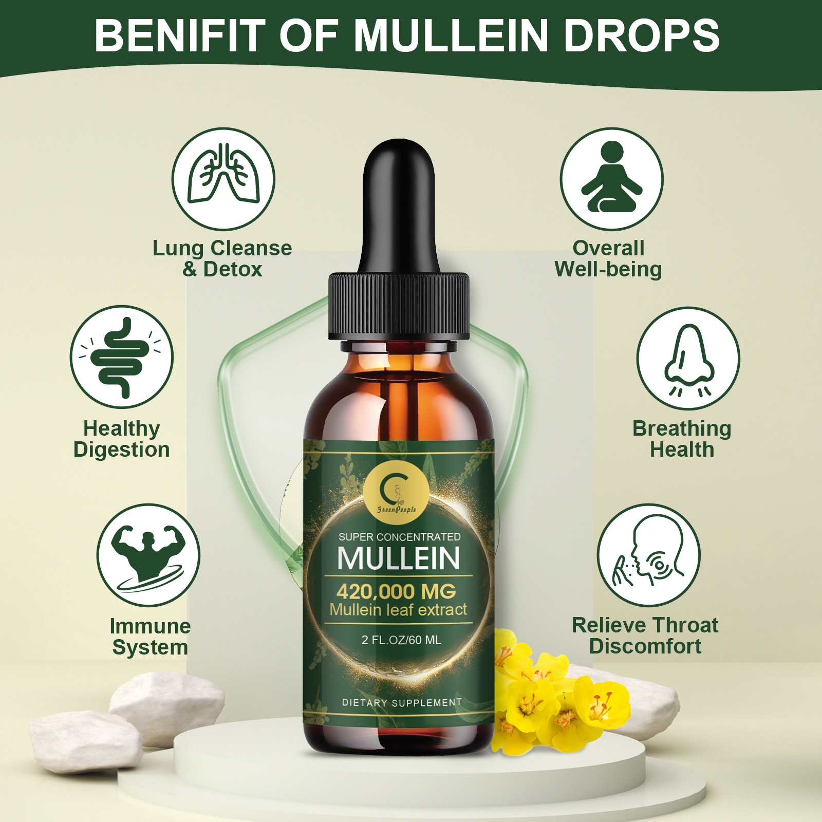 Mullein Extract for Lung Health Soursop Extract Cell Support & Regeneration - Picture 14 of 15