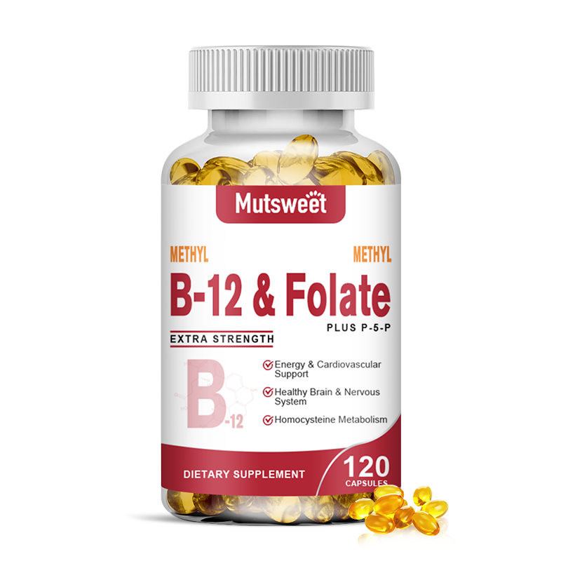 Methyl B-12 & Methyl Folate Capsules Extra Strength Votamin B6, B12 Capsules - Picture 9 of 12