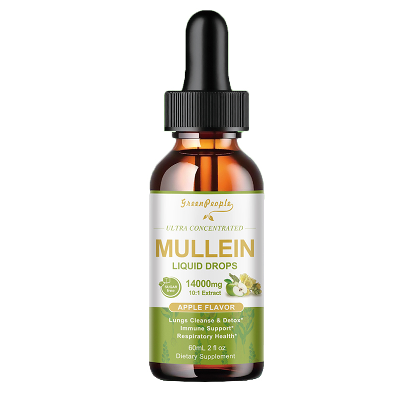 Mullein Leaf Extract Drop Lung Cleanse Respiratory for Lungs Detox and Cleanse
