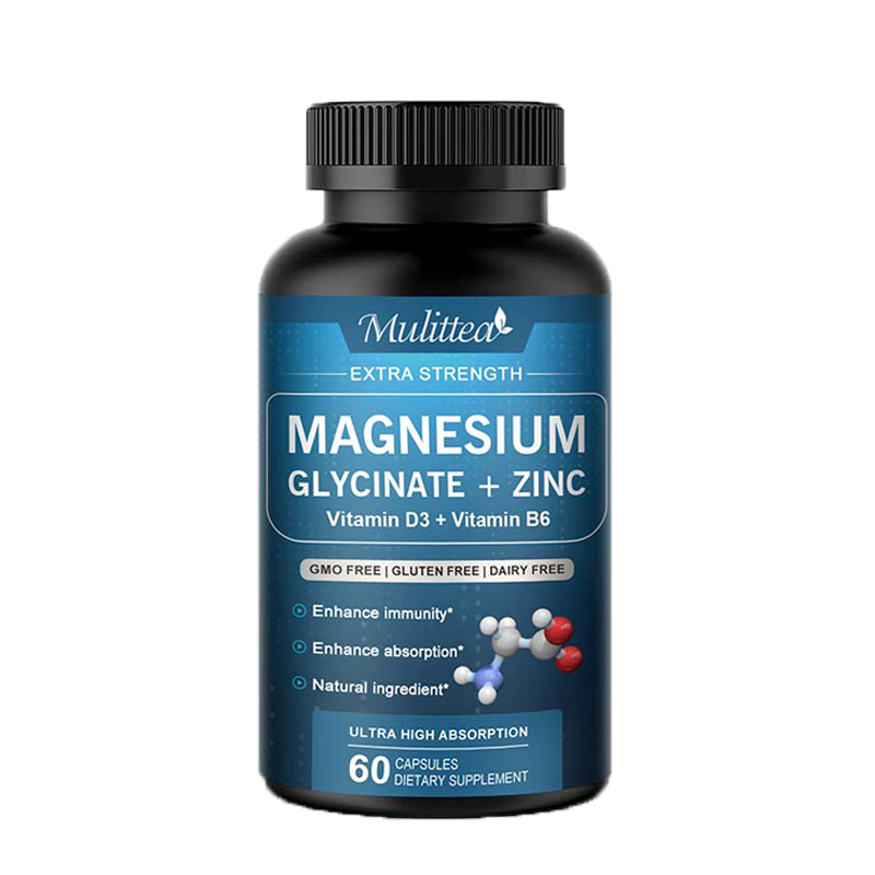 500mg Magnesium Glycinate With Zinc,D3 Improved Sleep, Stress , Anxiety Relief