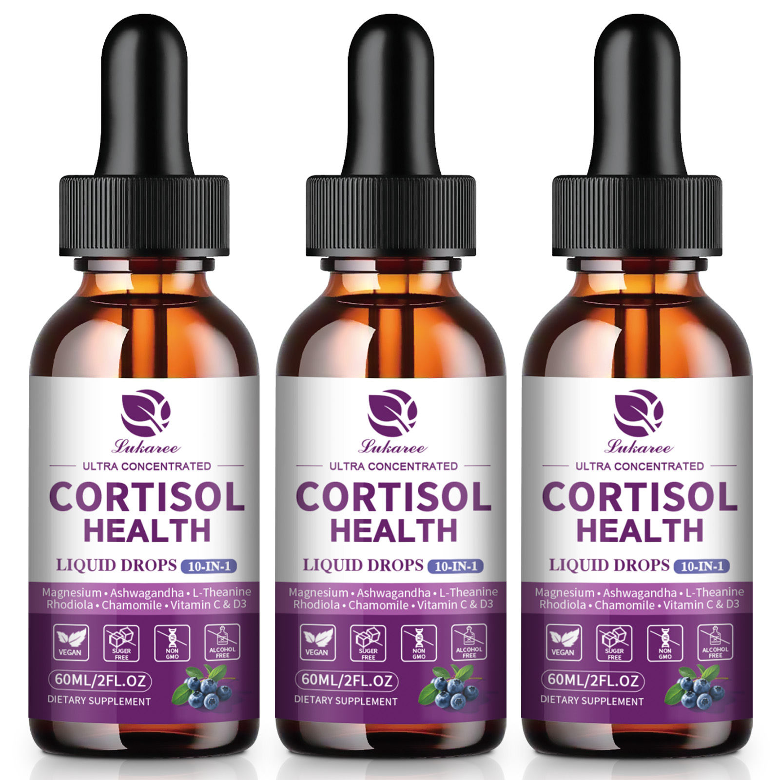 Cortisol Liquid Drops,Stress Relief, Balanced Cortisol Response, Relaxation,Mood