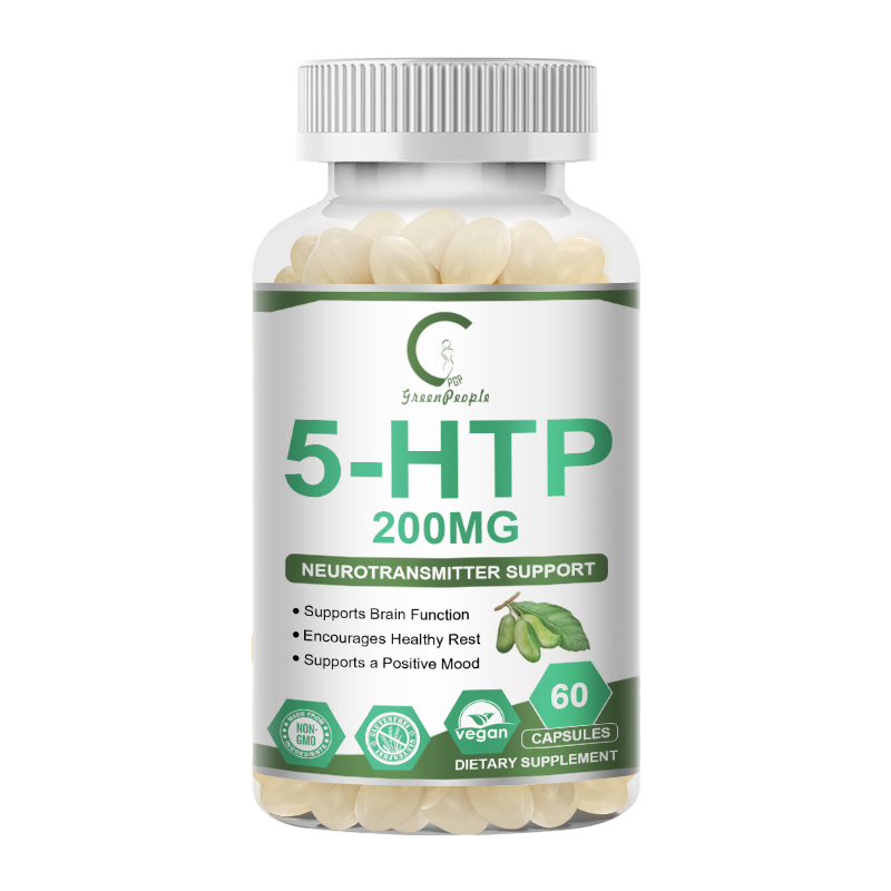 200 mg 5-HTP, 5-hidroxitriptófano, suplemento de apoyo de serotonina para el estrés del sueño - Imagen 8 de 9