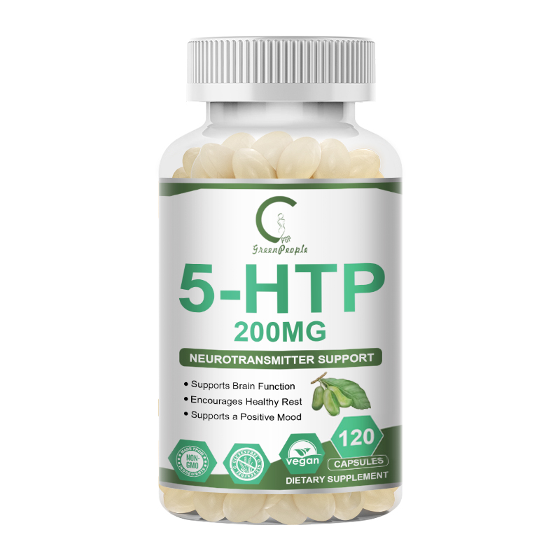 200 mg 5-HTP, 5-hidroxitriptófano, suplemento de apoyo de serotonina para el estrés del sueño - Imagen 9 de 9
