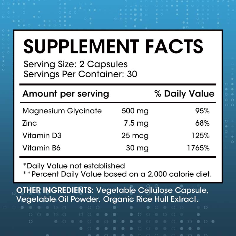 Magnesium Glycinate 500mg with Zinc,D3 Improved Sleep, Stress , Anxiety Relief