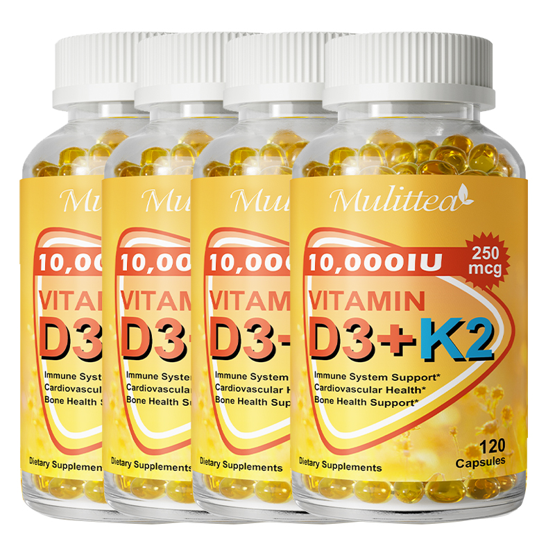 Vitamin D3 K2 | Plant Based Vitamin K2 MK7 + Vegan D3 5000iu Bone & Heart Health