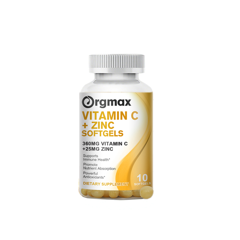 Vitamin C 120 Softgels Plus Zinc High Absorption Immune Antioxidant Supplement