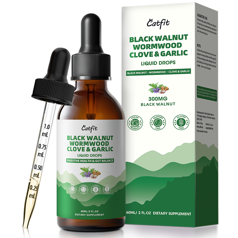 Tintura/extracto de limpieza de parásitos de 2 oz - ajenjo, casco de nogal negro, clavo