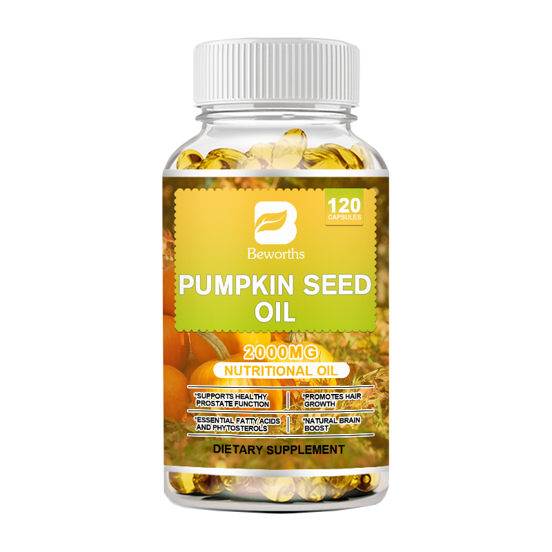 Pumpkin Seed Oil Softgels 2000mg Premiun | Cold Pressed for Hair,Prostate Health - Picture 9 of 11