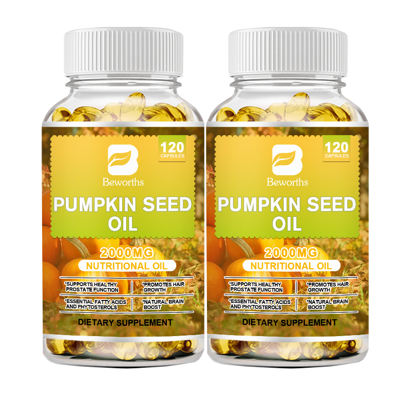 Pumpkin Seed Oil Softgels 2000mg Premiun | Cold Pressed for Hair,Prostate Health - Picture 10 of 11