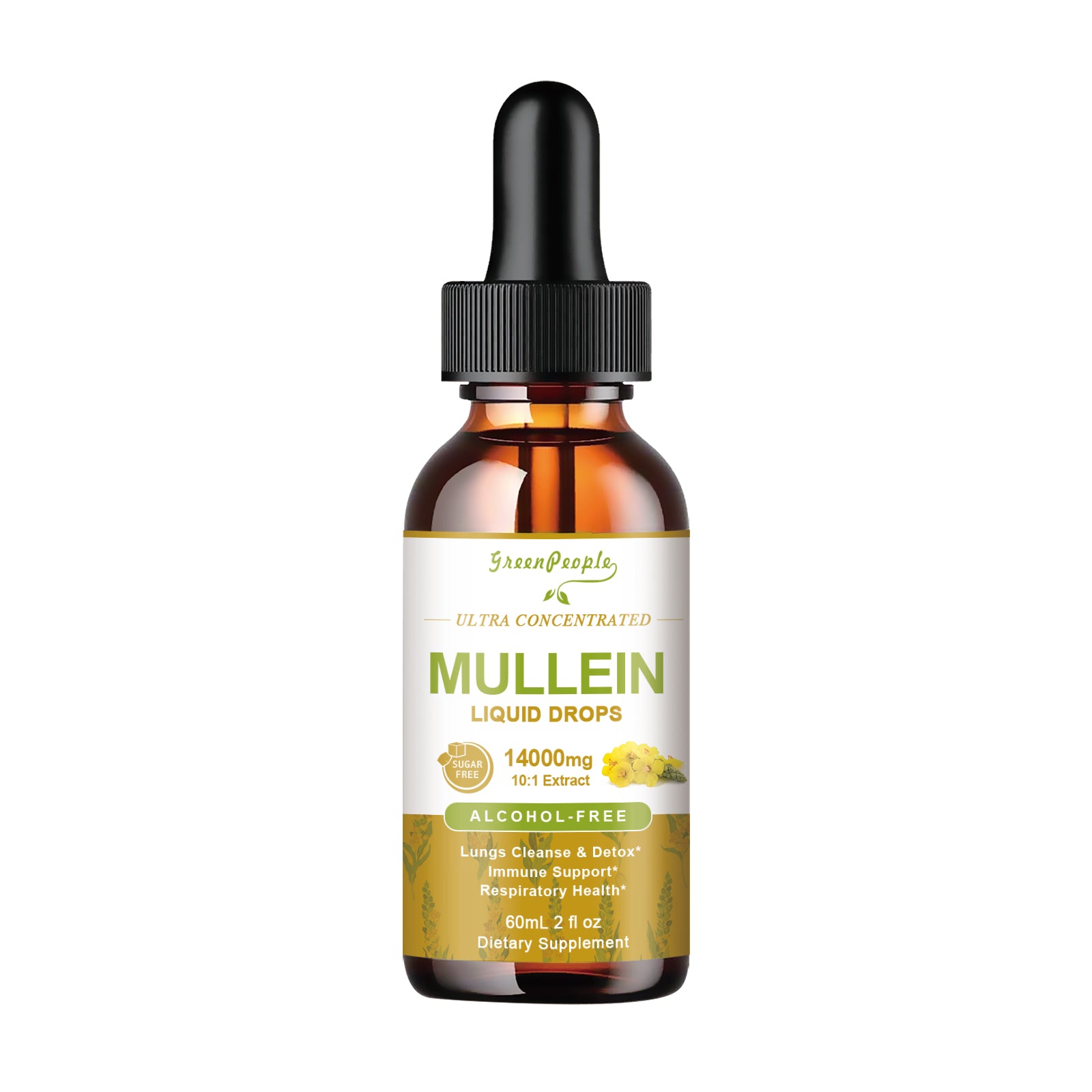 Mullein Leaf Supplement Natural Lung Cleanse Support for Lung Health Herbal