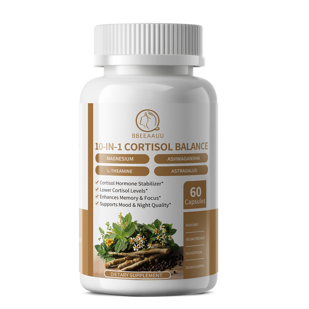 10-In-1 Cortisol Manager Vegan Capsules | Adrenal Support & Cortisol Balance
