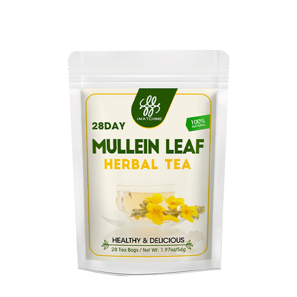 Mullein Leaf Tea for Lungs Cleanse and Immune Support, 100% Natural Tea Bags