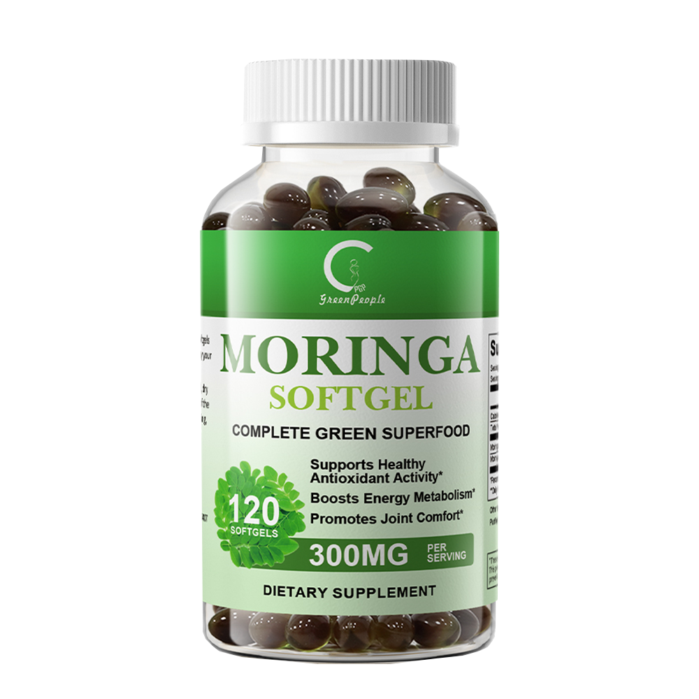 Moringa Oleifera Leaf Powder Softgels Natural Green Superfood Antioxidant Immune