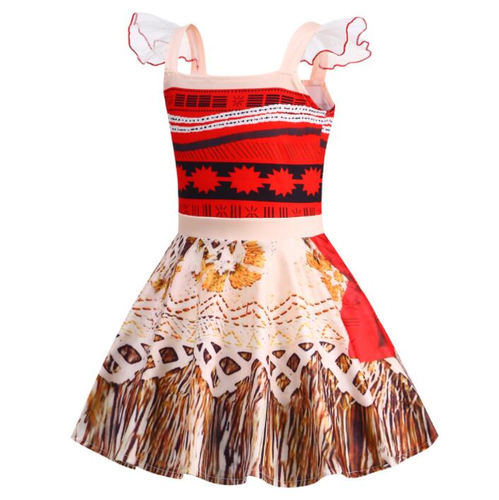 Kids Girls Moana Dress Cosplay Costume Party Birthday Tutu Fancy Dress Up Gifts - Picture 22 of 35