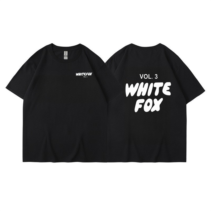 Womens Mens White printed Logo Short Sleeve T-Shirt Ladies Casual Tops Tee S-3XL