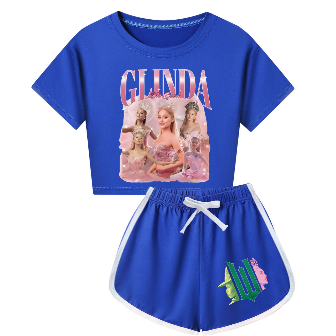 Kids Girls Boy Wicked Glinda Short T-shirt Pants Outfits Tracksuit Pjs Set 3-13Y - Picture 41 of 56