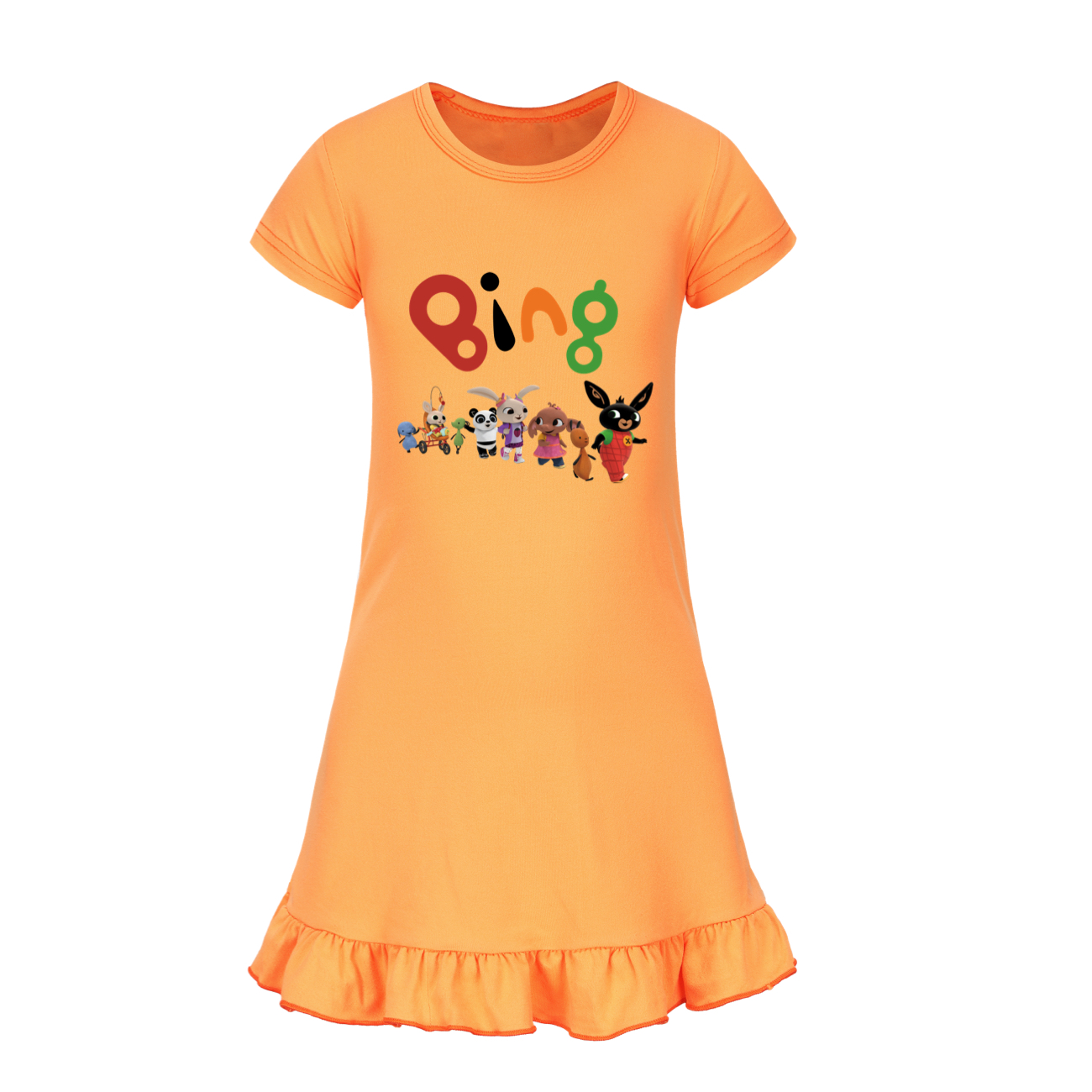 Girls Bing Rabbits Sleepwear Dress Kids Pyjamas Nightdress Nightwear Pjs 2-9Y UK - Picture 40 of 55