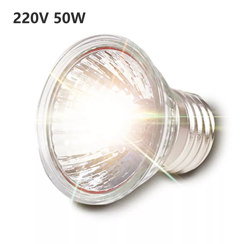 UVA+UVB Reptile Heat Basking Light Bulb Lamp Clip For Turtle Tortoise Lizard 50W