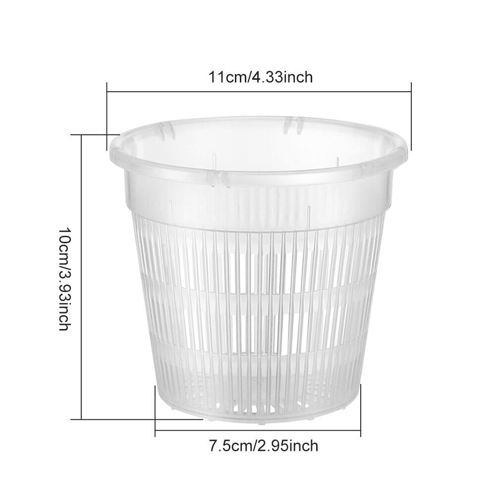3-10Pcs Clear Plastic Orchid Pots with Holes Hollow Breathable Gardening Garden