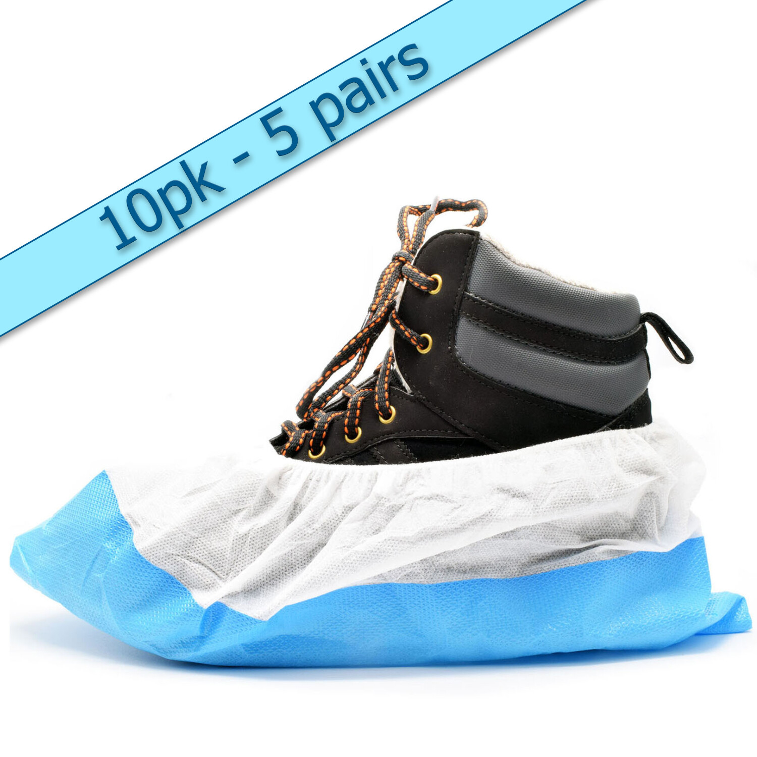 Blue/White Heavy Duty Tough Re-usable Overshoes Shoe Covers All Qties Discounts - Picture 14 of 18