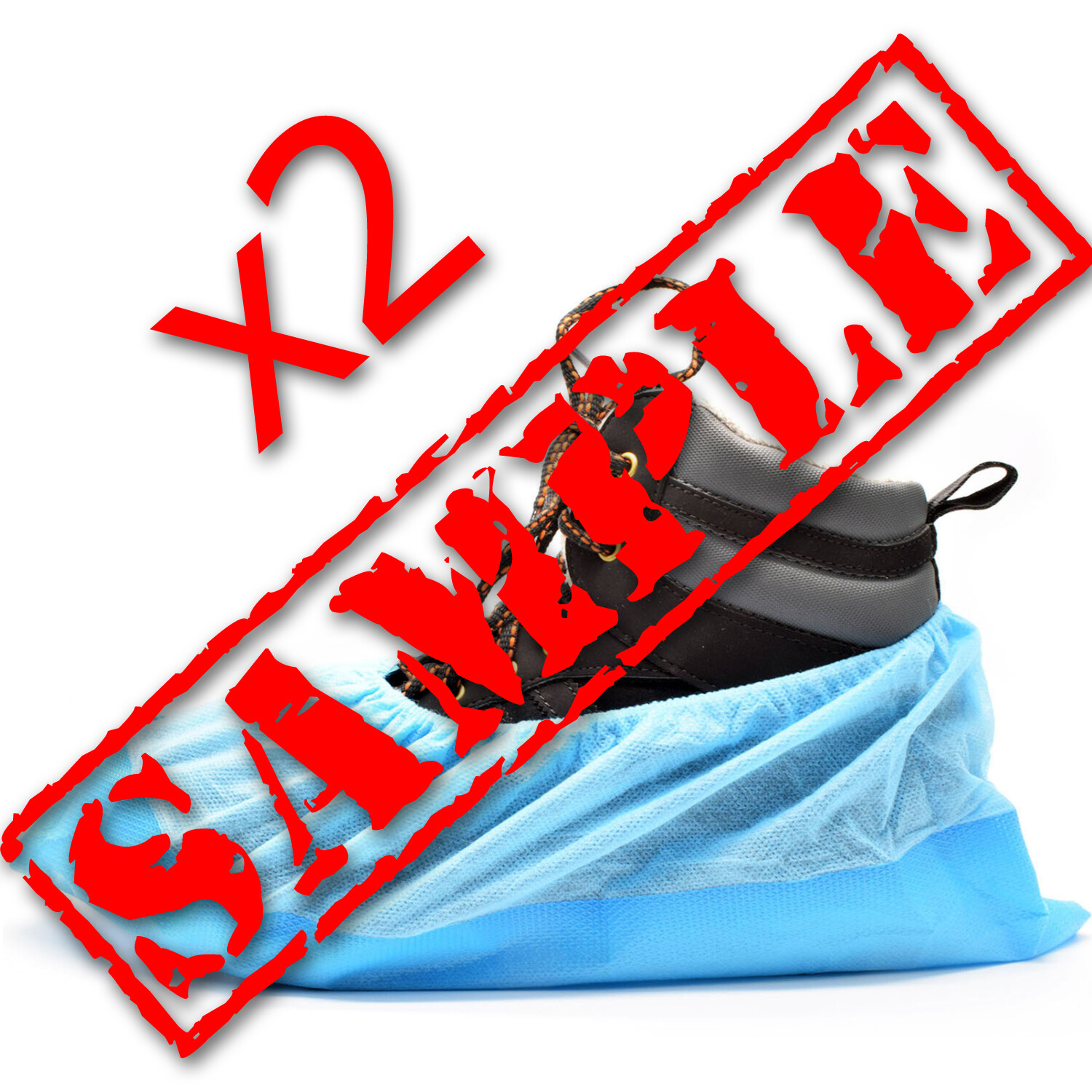 Blue/White Heavy Duty Tough Re-usable Overshoes Shoe Covers All Qties Discounts - Picture 18 of 18