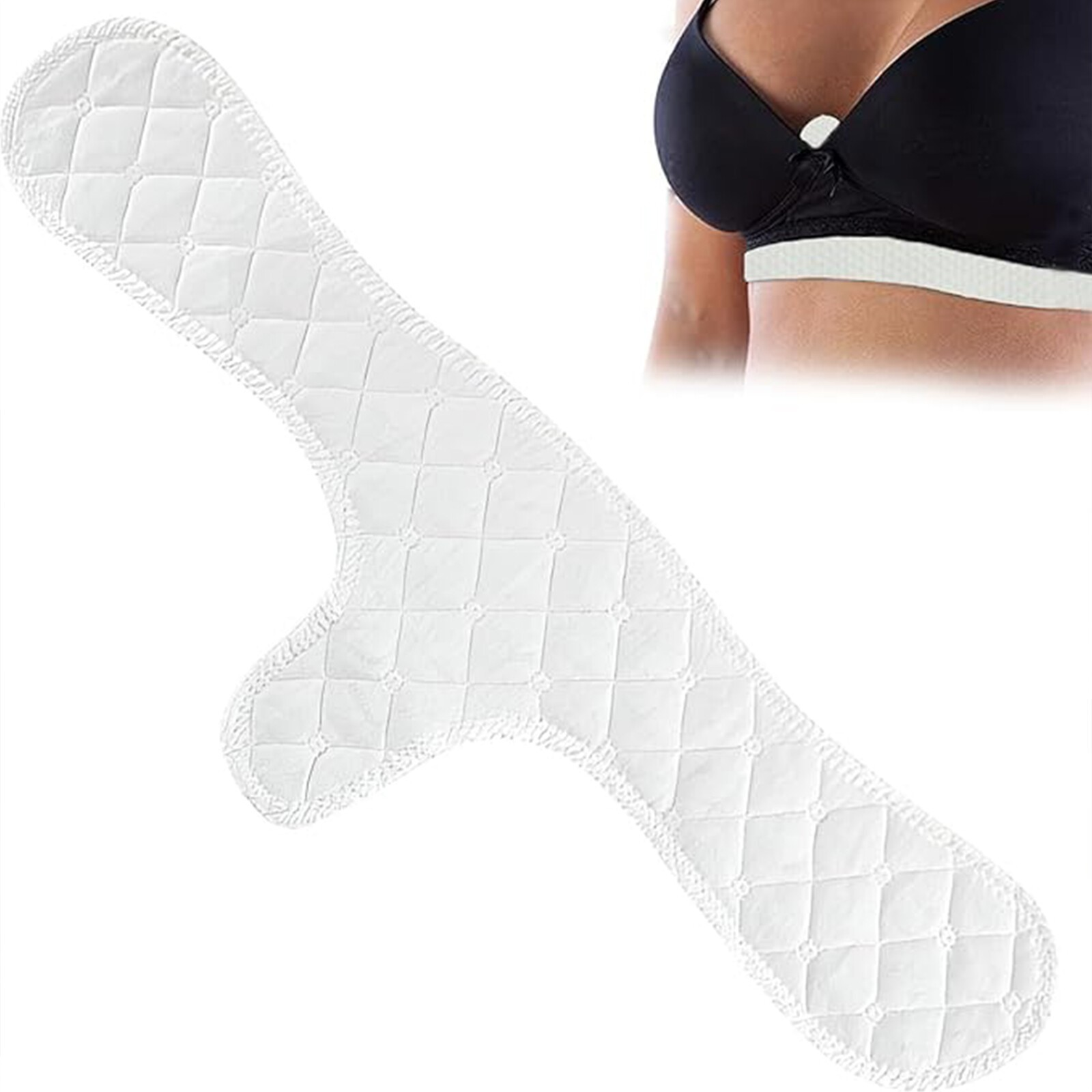 5PCS Cotton Bra Liners Reusable Under Breast Sweat Pads for Underboob Tummy - Picture 11 of 12