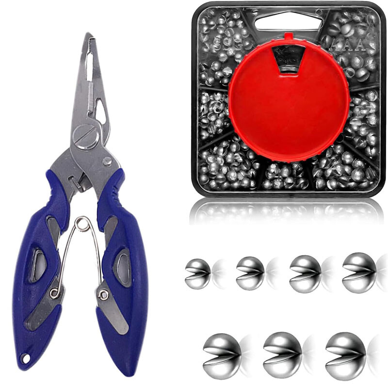 179PCS Fishing Shot Weights Kit,7-Size Dispenser &Pliers – Carp & Coarse Angling - Picture 10 of 10