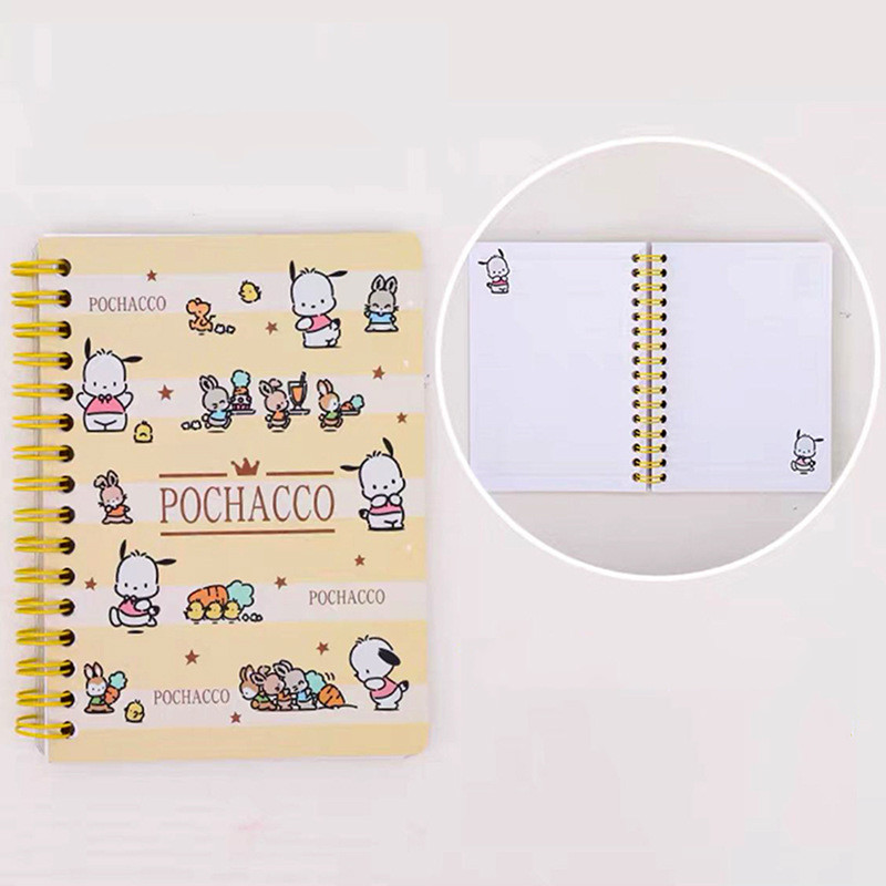 2/8pcs New Sanrio Notebook A6 Kt Cat Melody Cinnamoroll Kuromi Collection  Coil Book Cartoon Cute Horizontal Notebook Wholesale