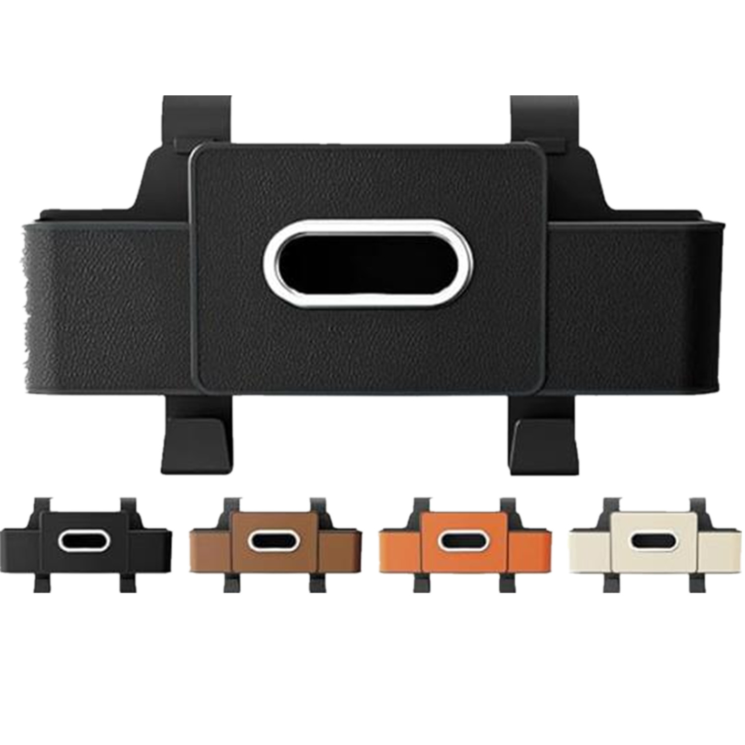 Car Backseat Organizer with Cup Holders Hooks 3-in-1 Car Storage Box Tissue Box