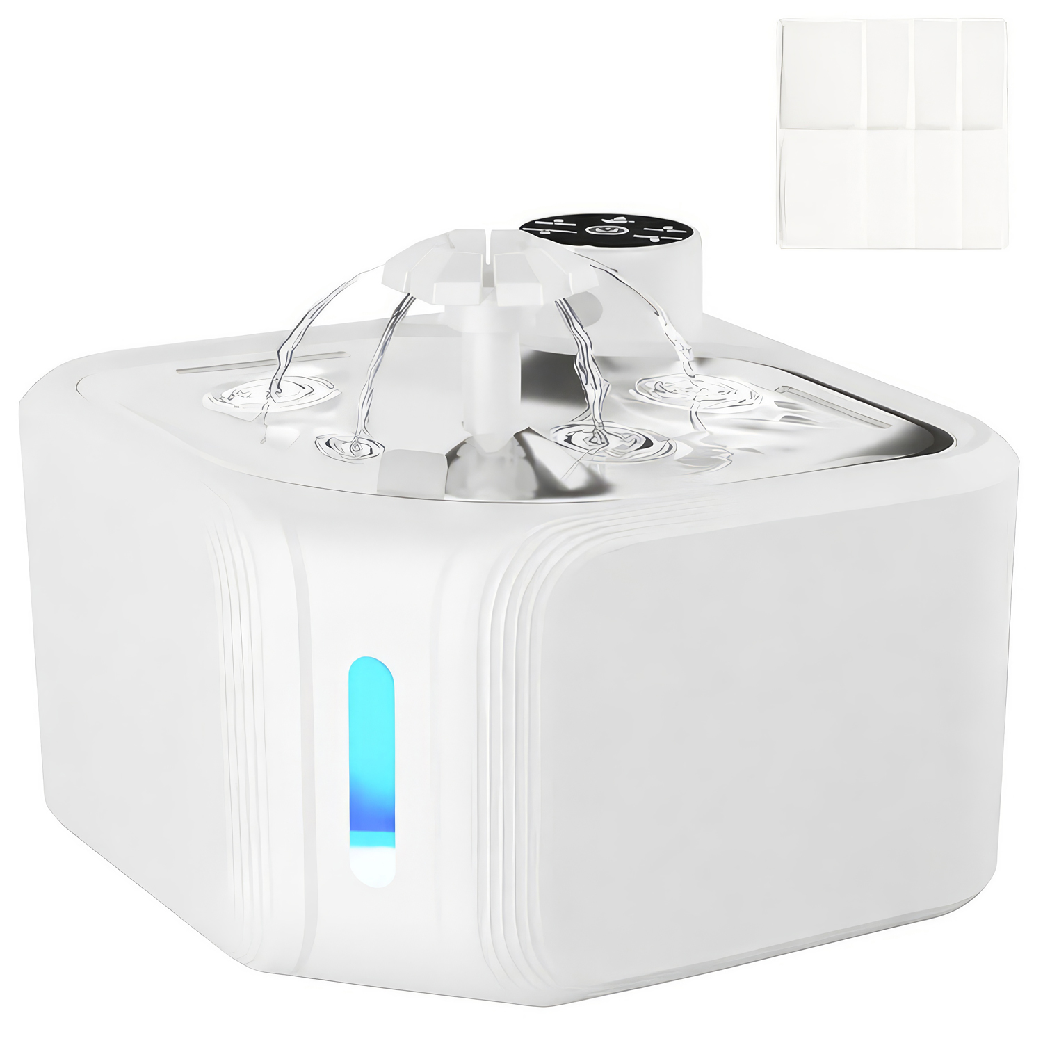 2.8L Auto-Sensing Cat Water Fountain Cordless Dog Water Dispenser Ultra Quiet