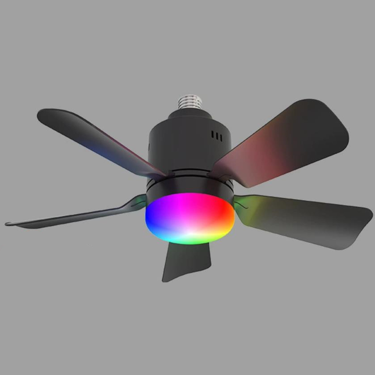 Smart Fan Lamp with APP Remote Control LED RGB Dimming E27 Socket Fan Light