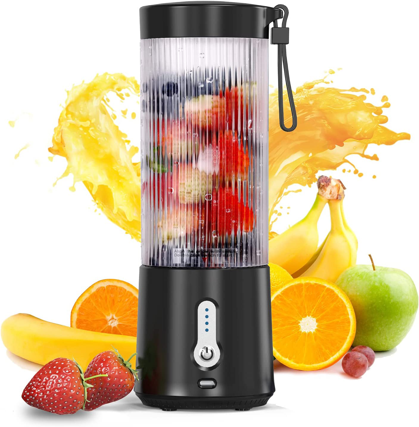 450ml Portable Blender for Shakes and Smoothies, 150W Electric Juicer for Travel