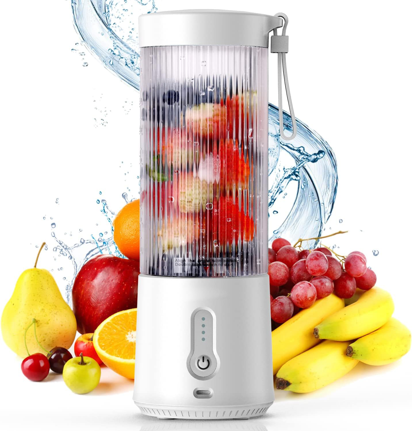 450ml Portable Blender for Shakes and Smoothies, 150W Electric Juicer for Travel