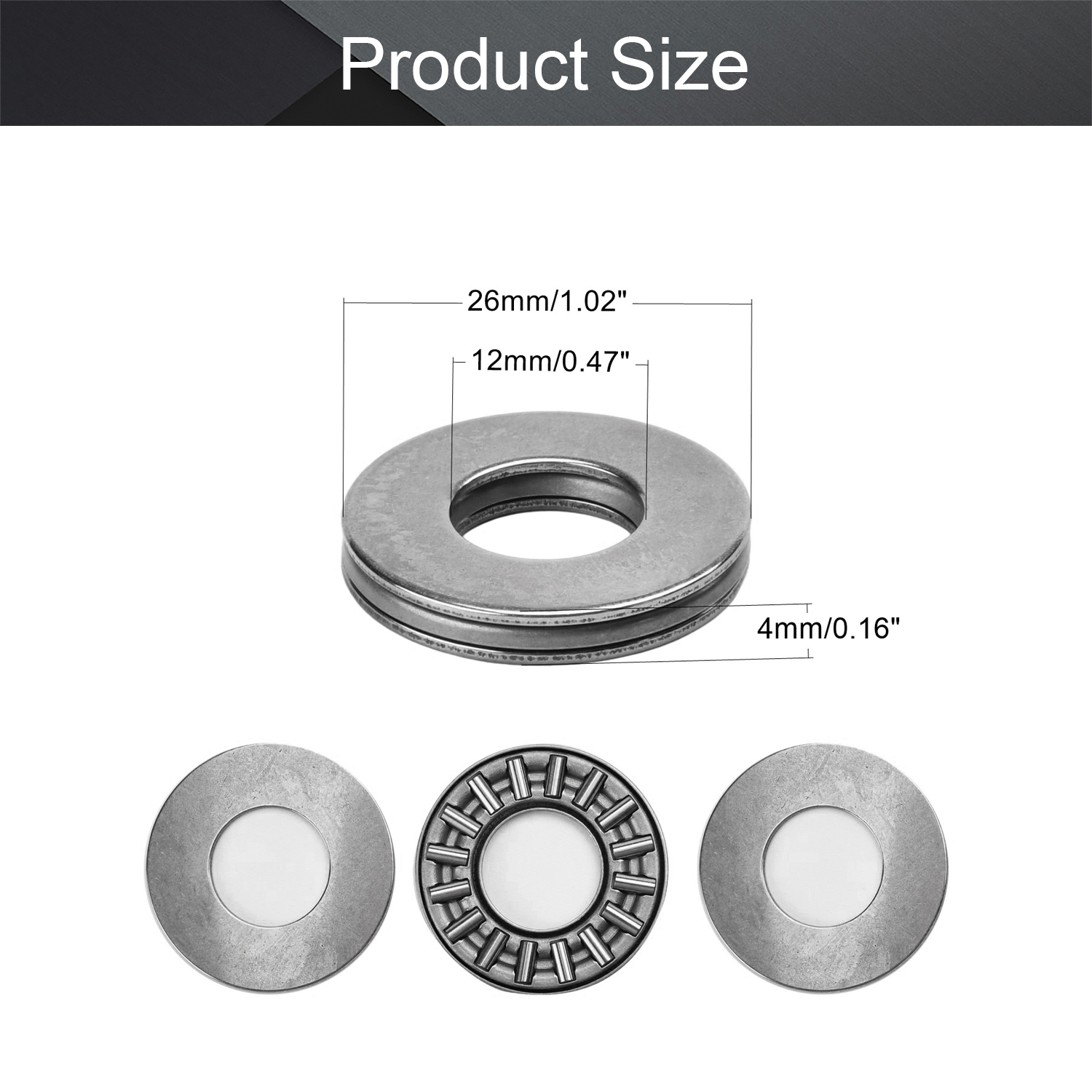 Various Models AXK+2AS Thrust Ball Bearing Needle Roller Bearings Steel Washers