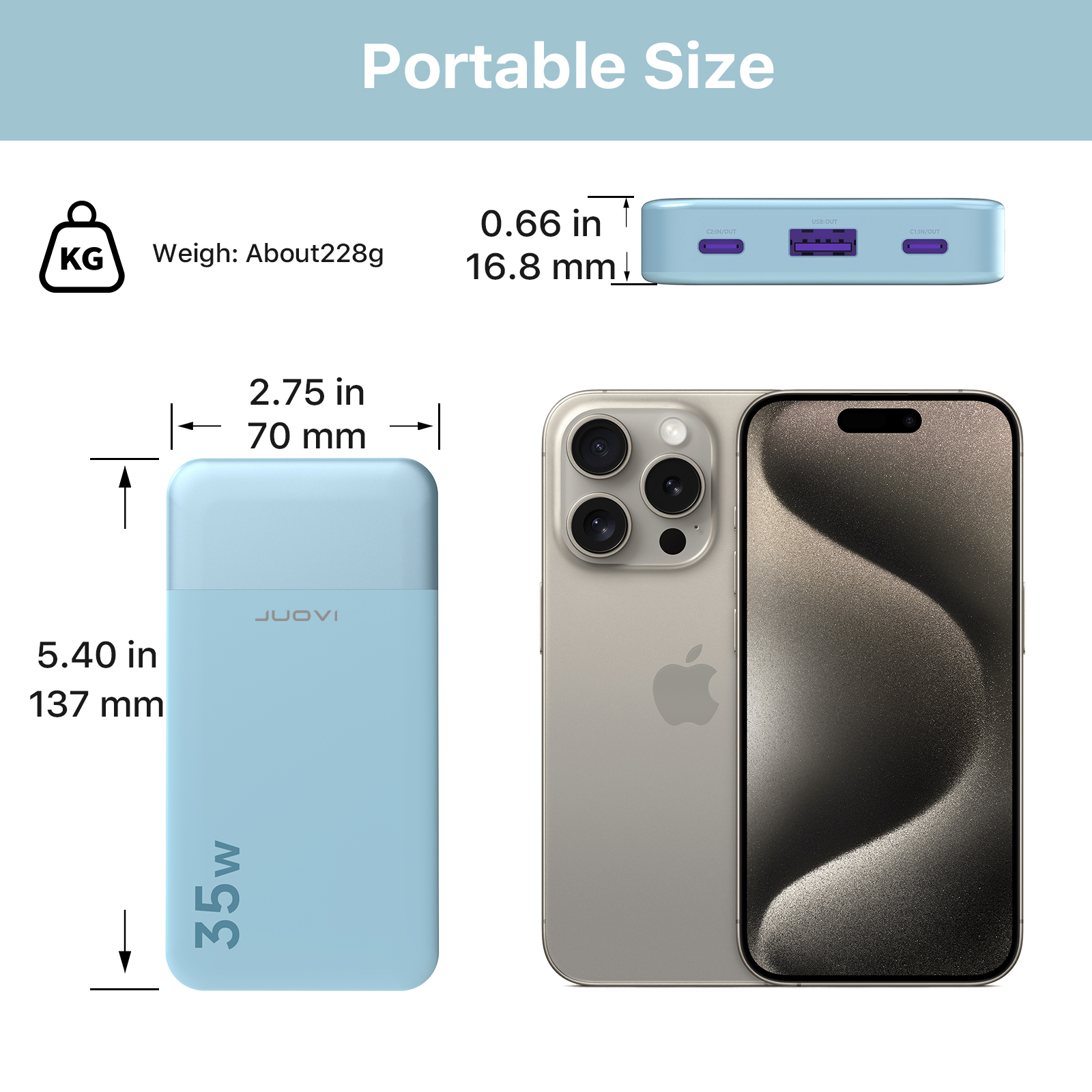 Power Bank Portable Charger External Battery Pack USB-C For Phone Tablet Laptop