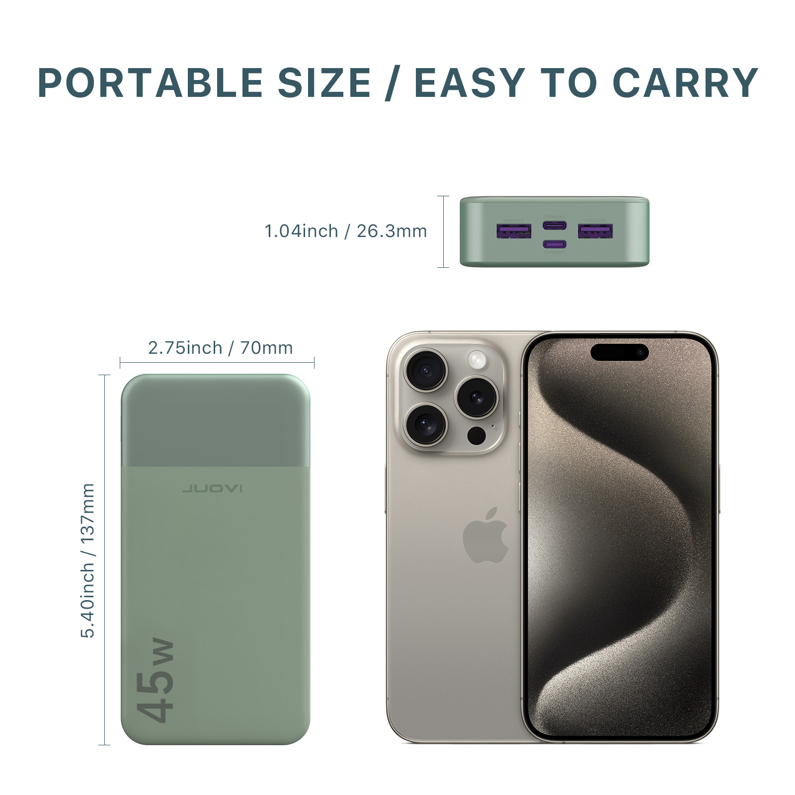 Power Bank 20000mAh Portable External Battery 45W Fast Charger USB C For iPhone - Picture 10 of 10