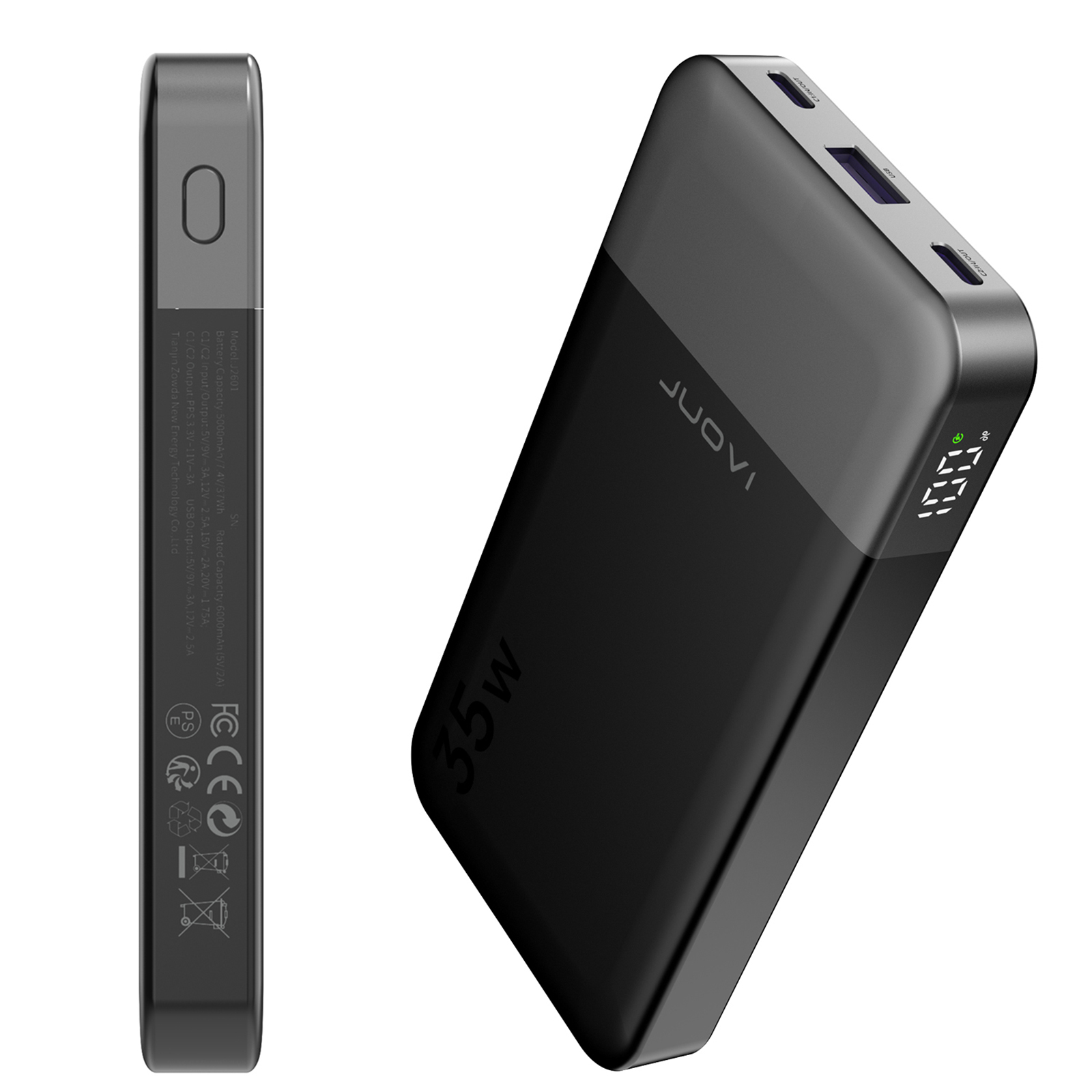 Portable Charger 35W 10000mah USB C Mobile Power Backup Battery For Cell Phone C - Picture 9 of 11