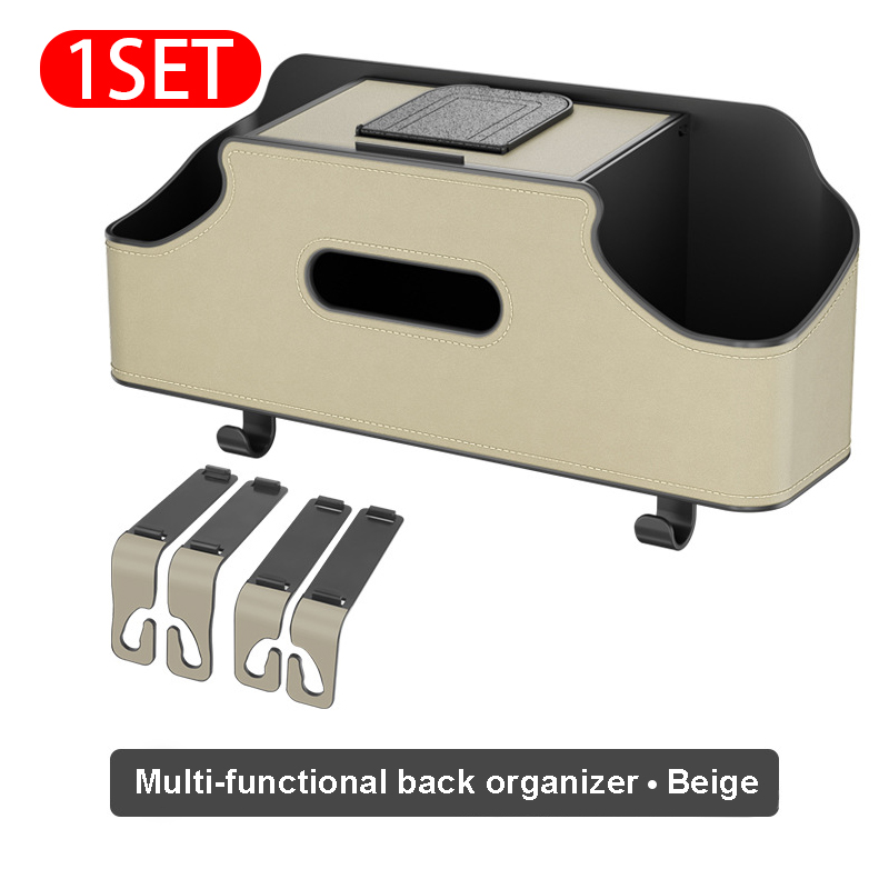 SEAMETAL Car Seat Back Storage Box Multifunctional Organizer Tissue Cup Holder - Picture 12 of 14