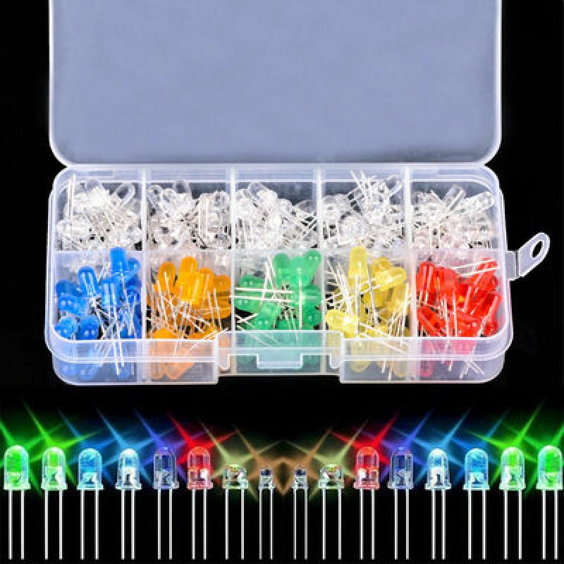 Assorted LEDs, 3mm and 5mm in 5 Different Colors, Electronic Components - Picture 9 of 14