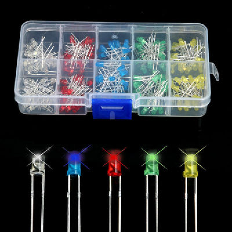 Assorted LEDs, 3mm and 5mm in 5 Different Colors, Electronic Components - Picture 12 of 14