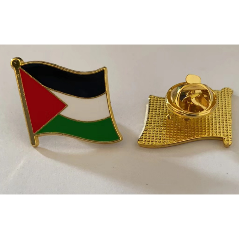 6 Broches Drapeau Palestine En Forme De Cœur – Badges Métalliques Pour Vêtements, Sacs, Collections - 13