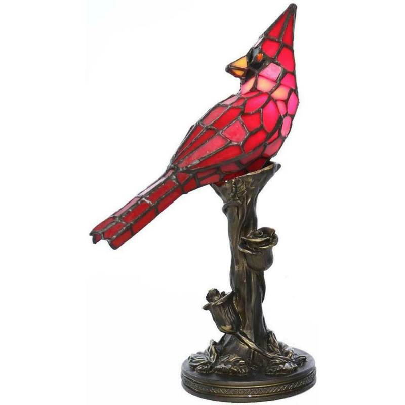 thumbnail 10  - 1Pc 6” Bird Glass Table Lamp Tiffany Stained Accent Light Creative Night Lights