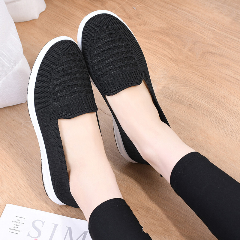 Women Loafers Shoes Knitted Flats Shoe Woman Comfort Female Breathable Mesh  Slip On Footwear Casual Ladies Sneakers Spring 2021 - AliExpress