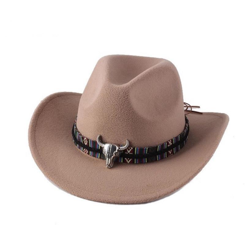 Womens Mens Hat Cowgirl Cowboy Wild West Hats Western Headwear Wide Brim Cap UK - Picture 2 of 31