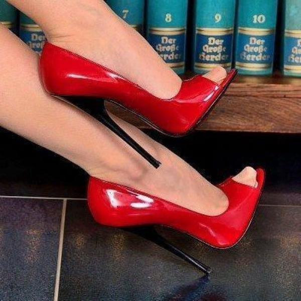 Womens 16cm High Heel Shoes Sexy Open Toe Stilettos PU Leather Sandals Party Siz - Picture 7 of 7