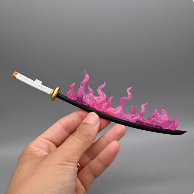 Espada Samurai Escala 1/6 Llama Espada Arma Modelo Para Figuras de Acción Juguetes 12" - Imagen 7 de 8